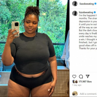 'The dark cloud is finally clearing up!' Lizzo 'happiest' she's been in 10 MONTHS