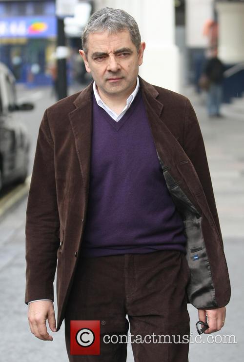 Rowan Atkinson leaving the Royal Theatre