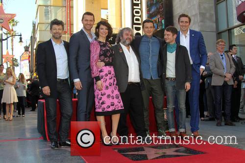 Andy Serkis, Richard Armitage, Evangeline Lilly, Peter Jackson, Orlando Bloom, Elijah Wood and Lee Pace